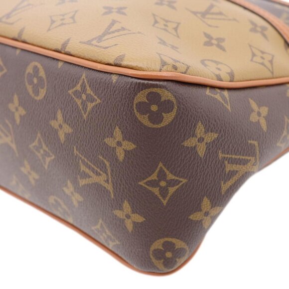 Louis Vuitton  Dauphine Monogram Reverse Canvas Hobo Shoulder Bag Brown - Picture 9 of 13